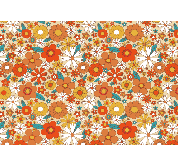 Fototapet cu flori model floral vibrant - TenStickers