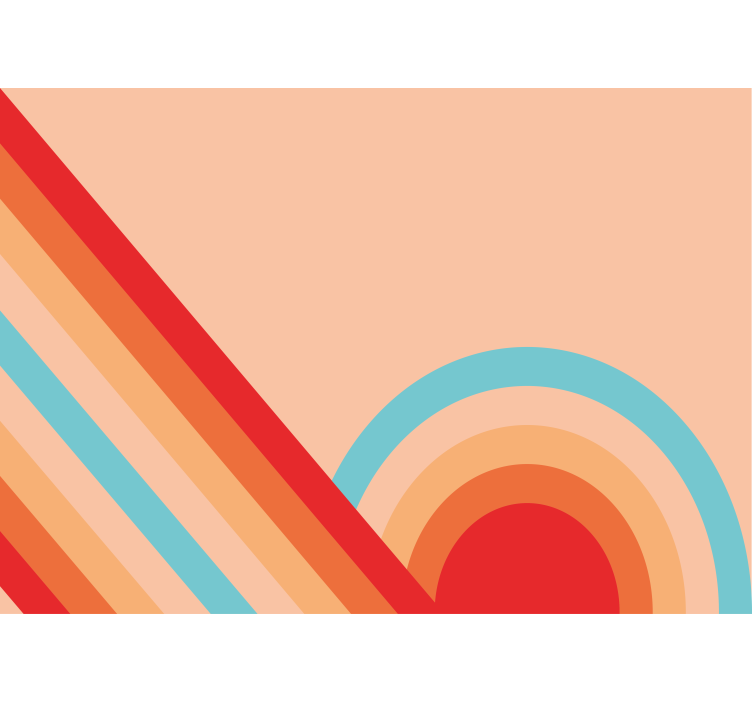 Fototapet texturat cu modele geometrice retro - TenStickers