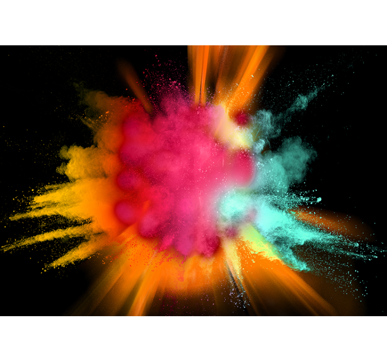Fototapet abstract explozie colorată de pudră - TenStickers