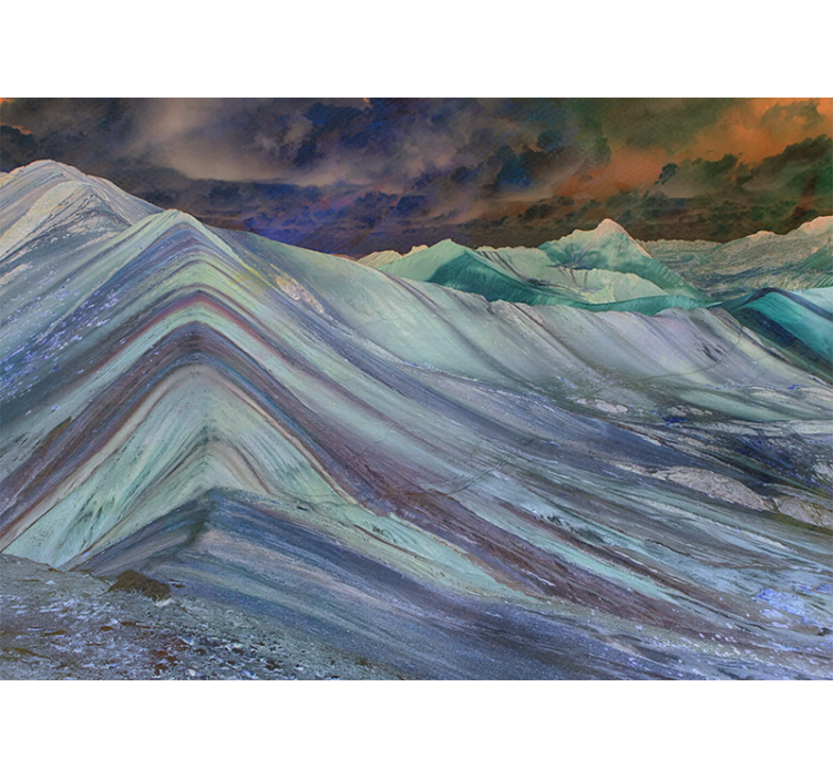 Fototapet peisaje formare teren montan - TenStickers