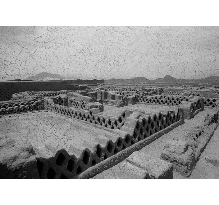 Deșert fototapet silueta teren deșertic - TenStickers