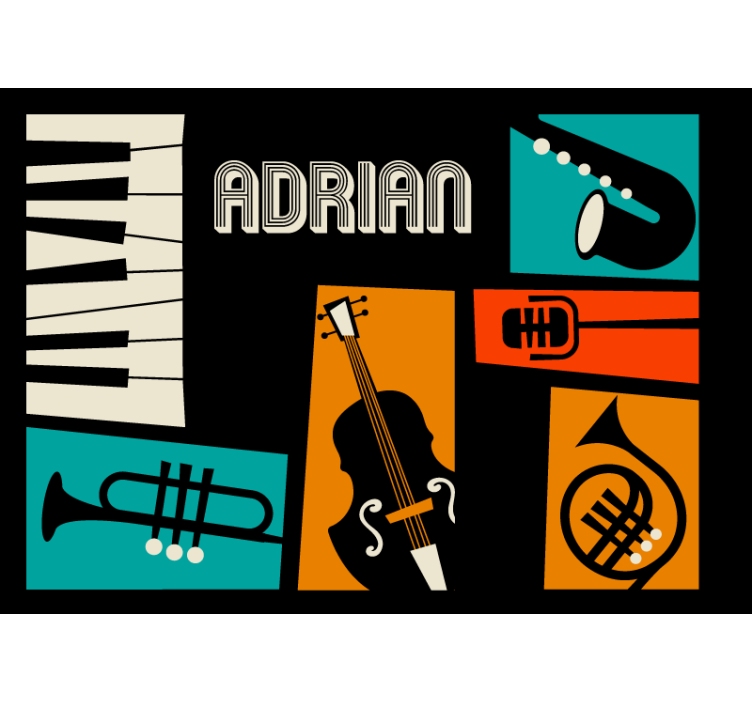 Instrumente muzicale note muzicale mural de perete - TenStickers