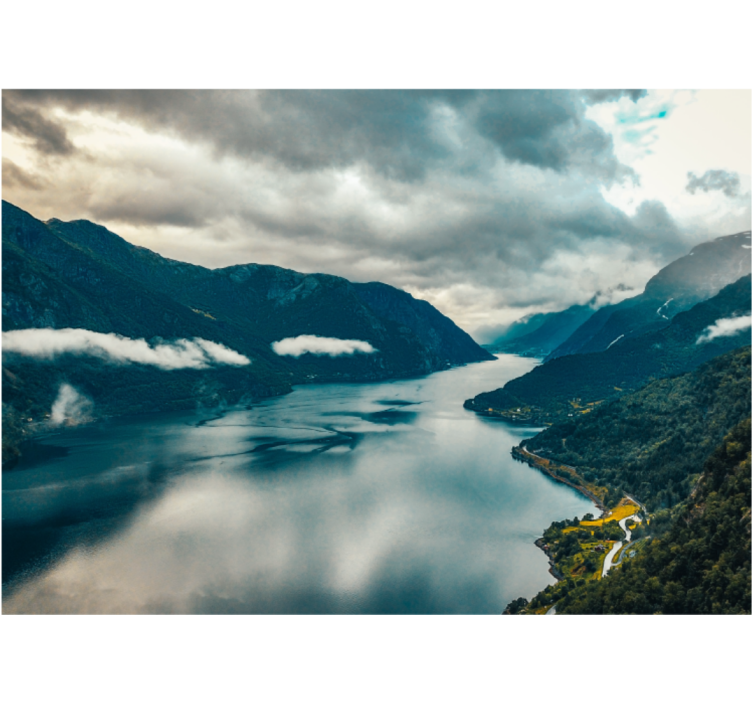 Fototapet peisaje lac de munte oglindă - TenStickers