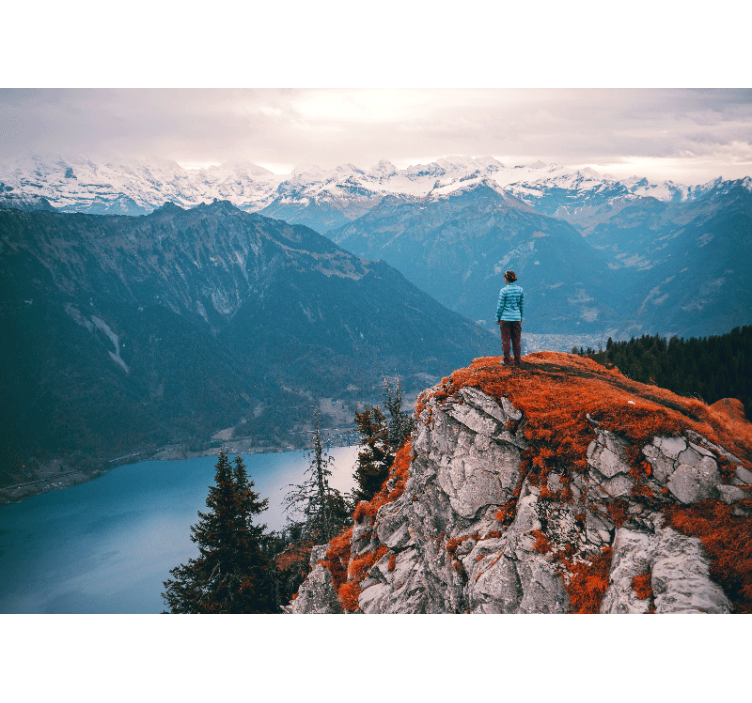 Fototapet peisaje liniștea vederii montane - TenStickers