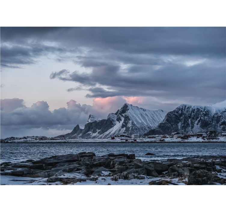 Fototapet peisaje vârfuri înghețate - TenStickers