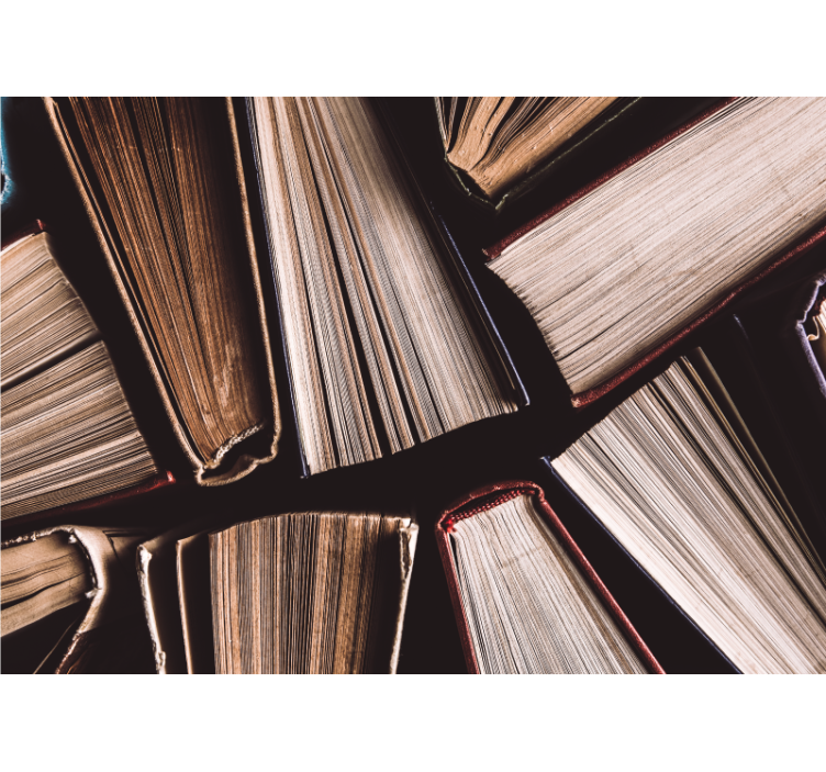 Fototapet arta cărți stivuite împreună - TenStickers