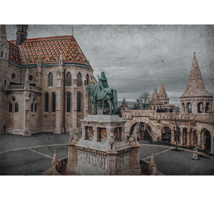 Fototapet de oraș vedere de la castelul budapesta - TenStickers