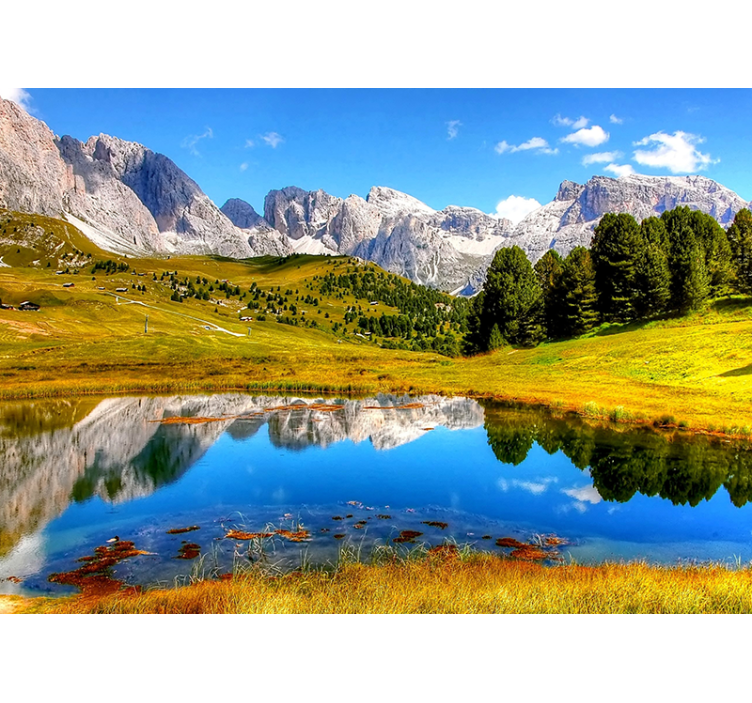 Fototapet peisaje ecoul montan tranquil - TenStickers