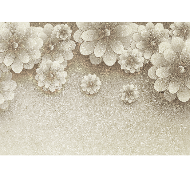 Fototapet cu flori elemente florale elegante - TenStickers