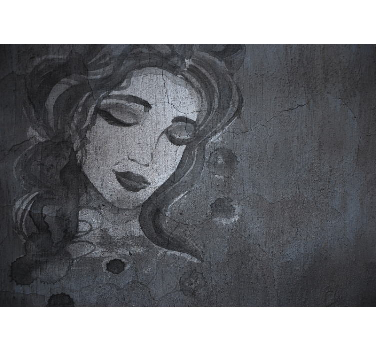 Murală de perete cu figuri de stropire alb-negru - TenStickers