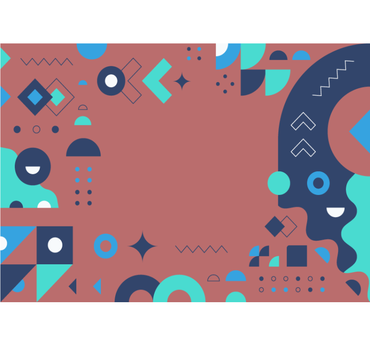 Fototapet abstract cu compoziție geometrică - TenStickers