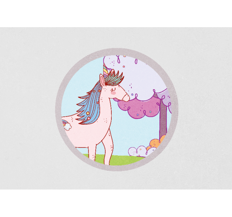 fototapetpictate manual pentru copii cu unicorn - TenStickers