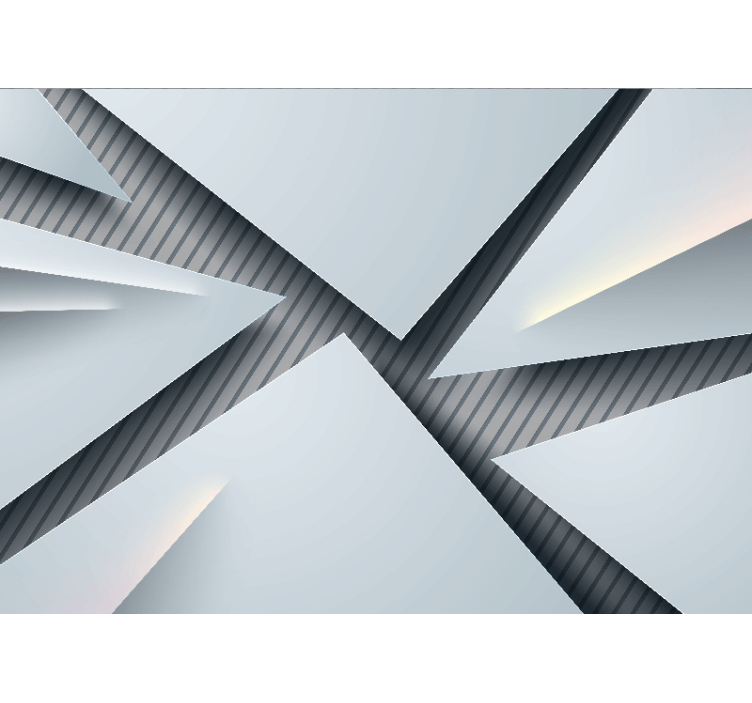 Mural de perete piese albe sfărâmate 3d - TenStickers