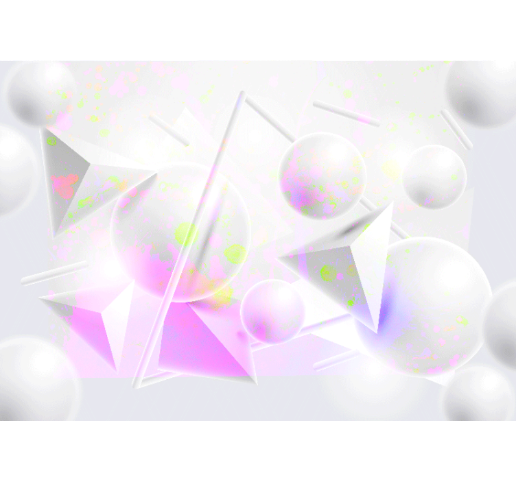 Fototapet abstract fuziune de forme geometrice - TenStickers