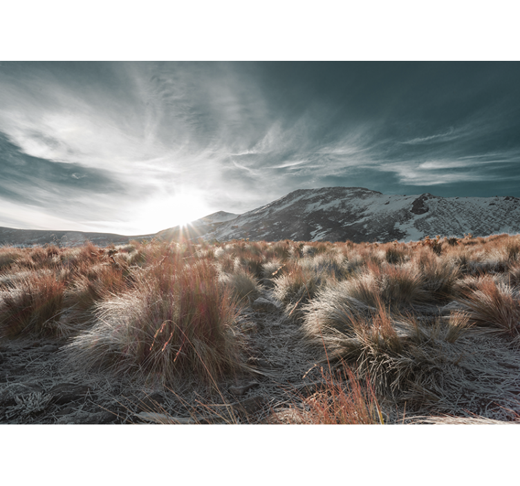 Fototapet peisaje răsărit de soare montan - TenStickers