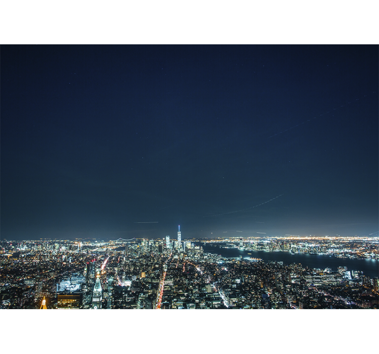 Fototapet new york vedere de noapte skyline - TenStickers
