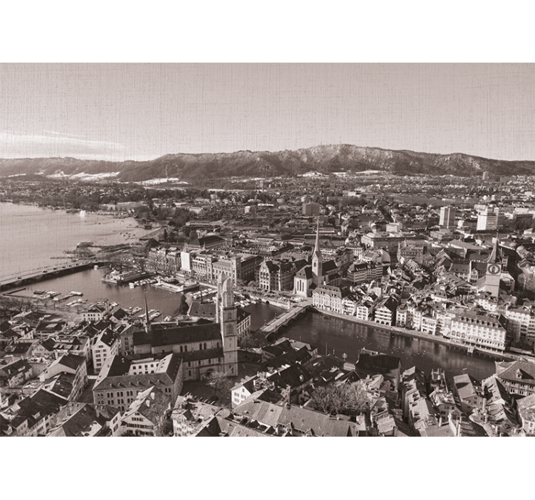 Fototapet de oraș vedere panoramică zurich - TenStickers