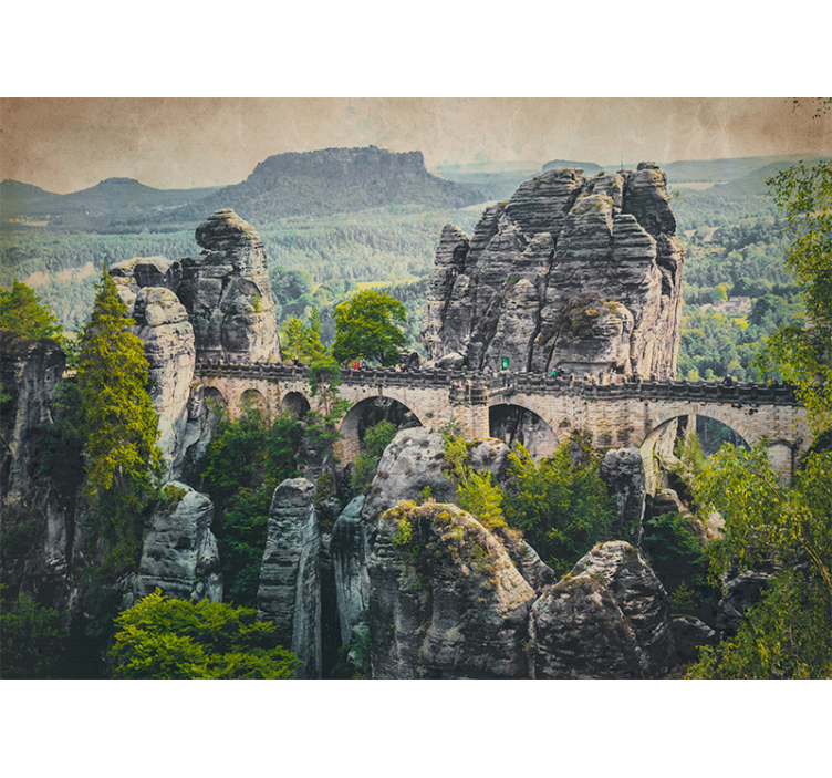 Fototapet peisaje vedere bastei bridge - TenStickers