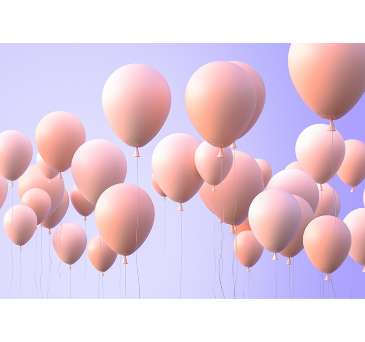 Fototapet dragoste momente de bucurie cu baloane - TenStickers