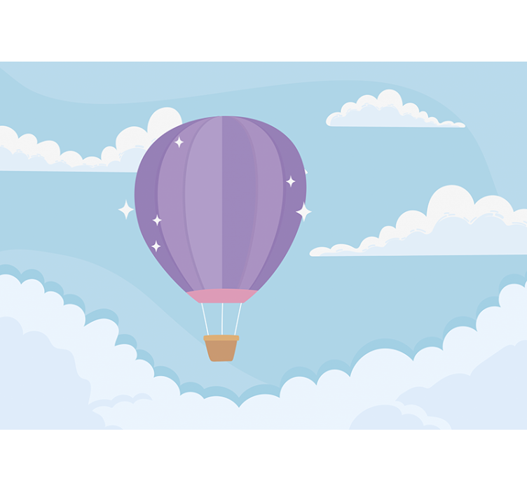 Fototapet pentru copii balonase de aer cald jucăușe - TenStickers