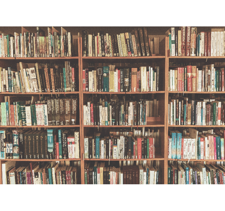 Fototapet arta raft cu literatură - TenStickers