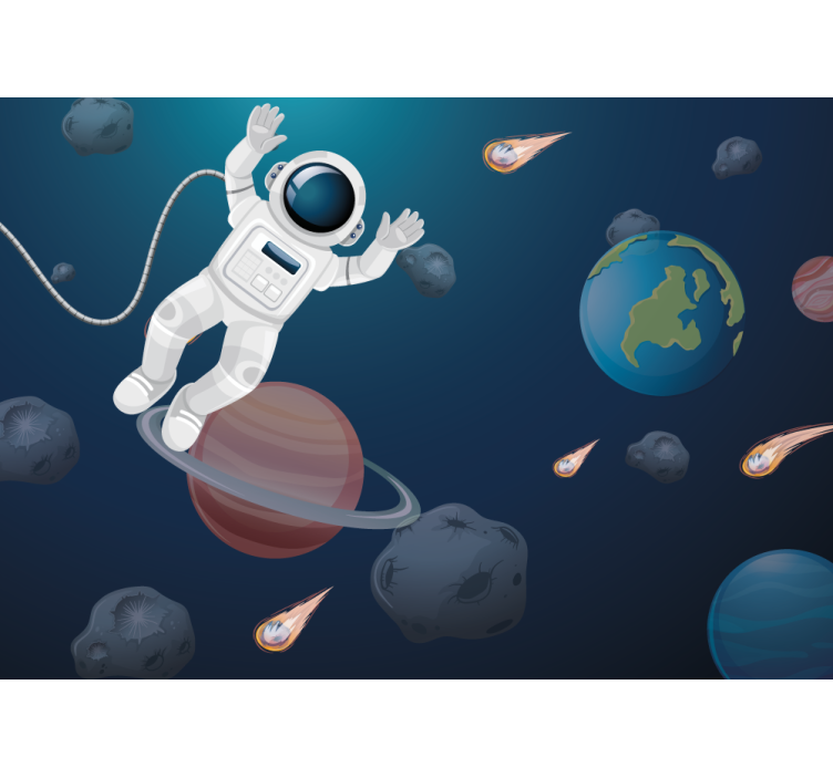 Fototapet de fantezie cosmonaut în cosmos - TenStickers