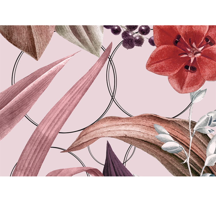 Fototapet cu flori design cu modele florale - TenStickers