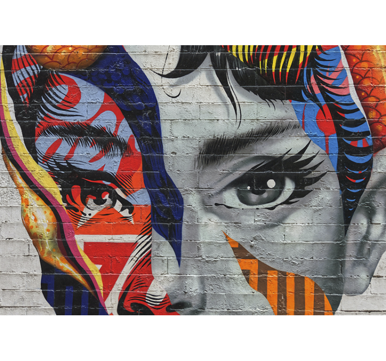 Mural de perete pentru audrey hepburn graffiti artă urbană - TenStickers