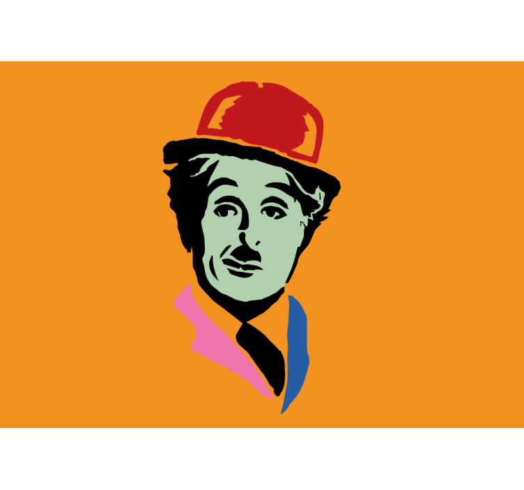fototapetde artă pentru artă urbană charlie chaplin - TenStickers