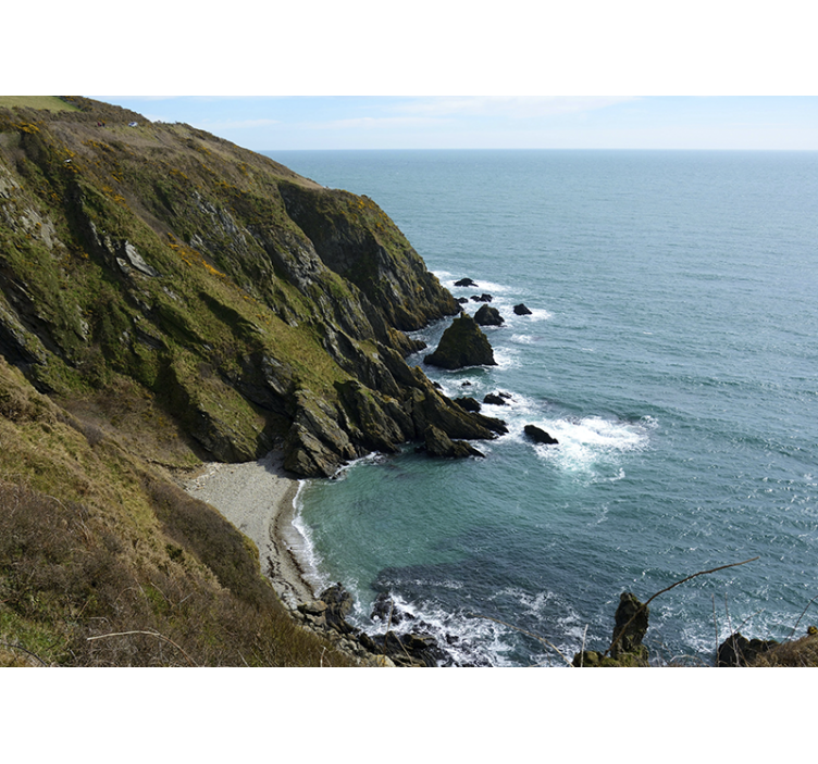 Fototapet peisaje structură de piatră la mare - TenStickers