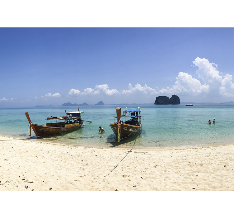 Fototapet peisaje scenă de plajă tropicală - TenStickers