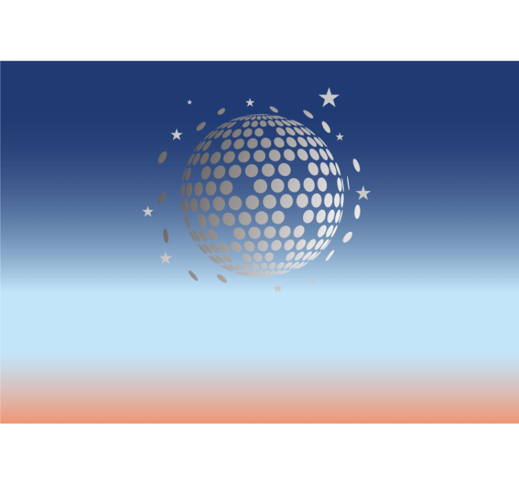 Fototapet muzică design bilă disco - TenStickers