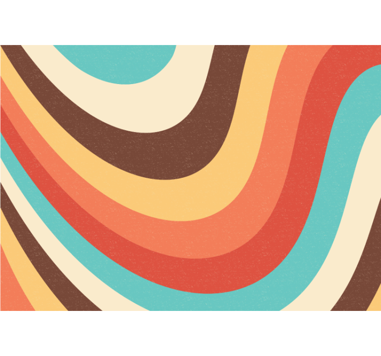 Fototapet abstract valuri colorate curbe - TenStickers