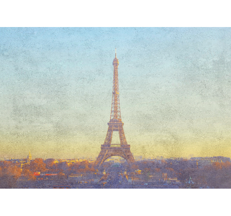 Fototapet paris turnul eiffel la amurg - TenStickers