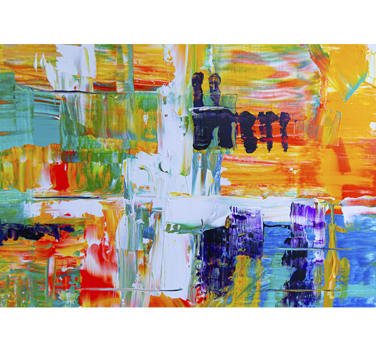 Pictură în culori diferite pe pictura murală de perete - TenStickers