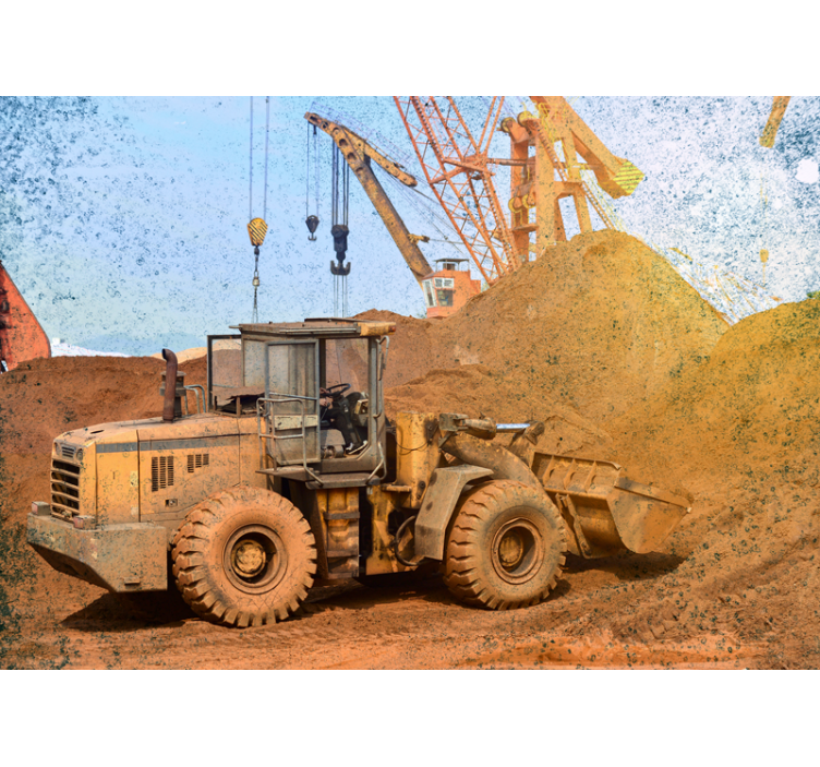 Fototapet vehicule utilaje de construcții - TenStickers