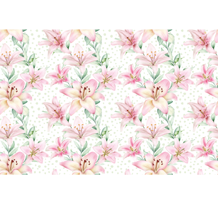 Fototapet maci cu flori delicate de crin - TenStickers