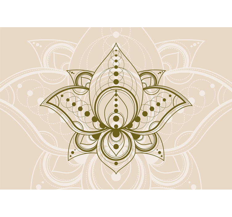Fototapet mandale design elegant cu lotus - TenStickers