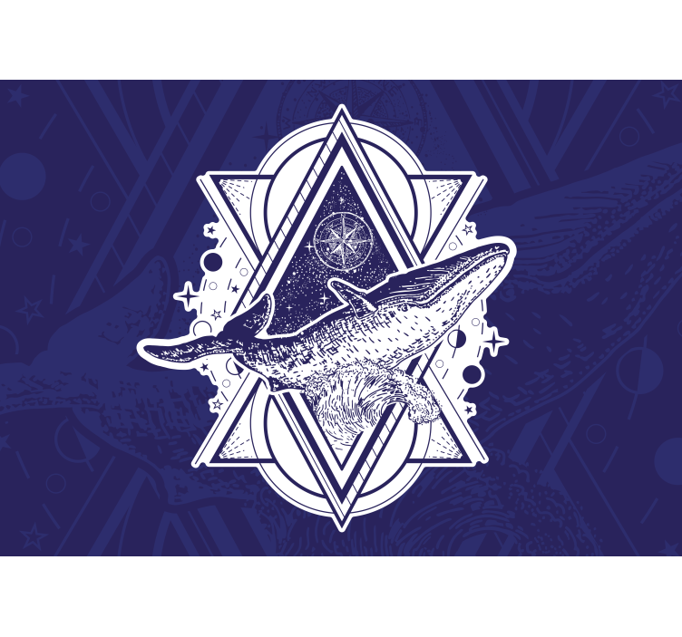 Fototapet animale design cu balenă majestuoasă - TenStickers