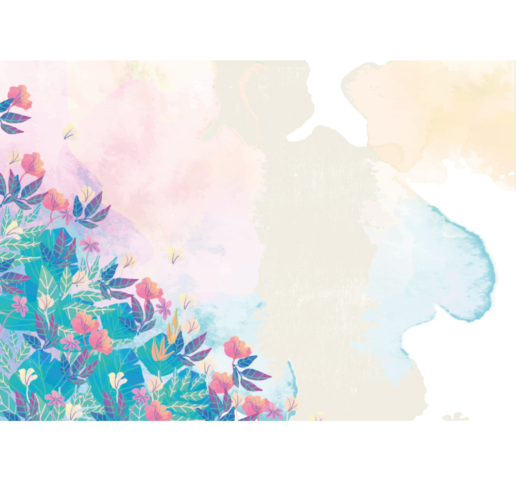 Fototapet abstract stropi florale vibrante - TenStickers