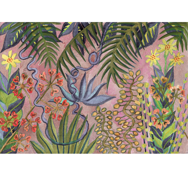 Fototapet natura expunere de floră tropicală - TenStickers