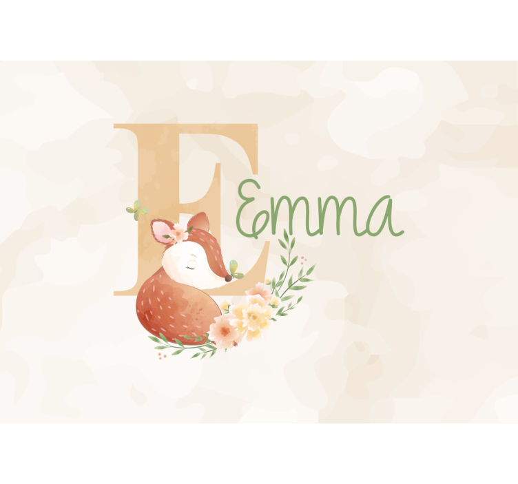 Fototapet pentru copii cu design personalizat vulpe - TenStickers