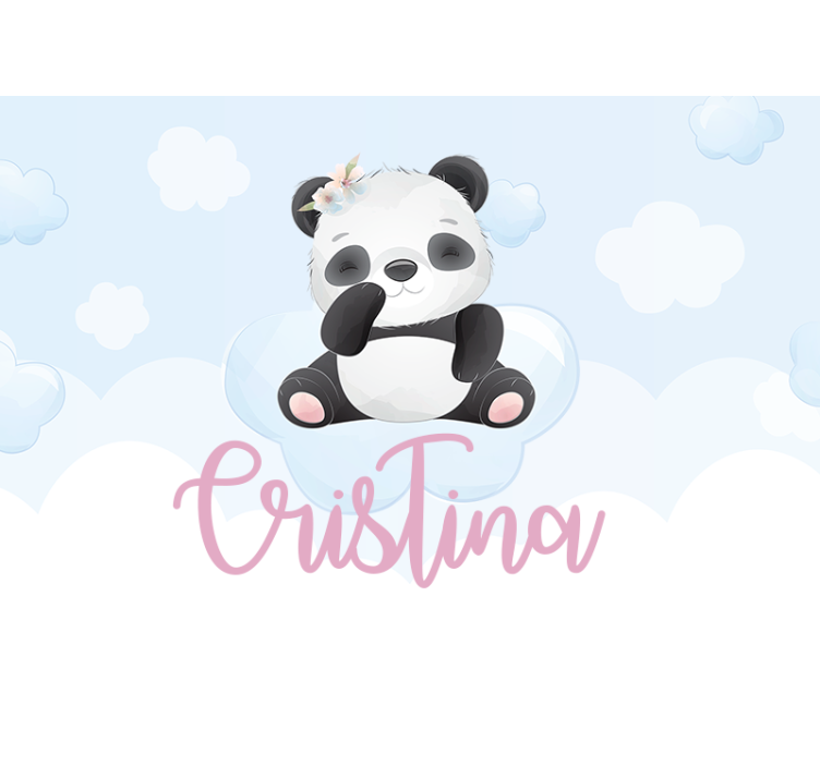 Fototapet animale design drăguț cu panda - TenStickers