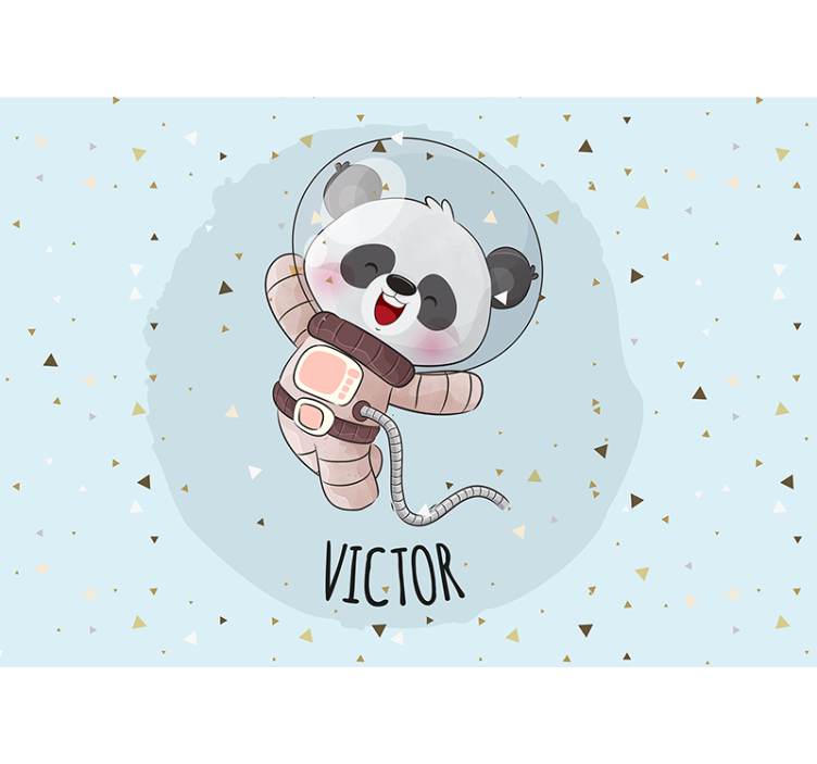 Fototapet animale panda astronaut fericit - TenStickers