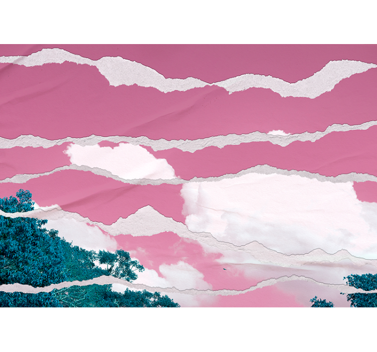 Fototapet abstract straturi de nori sfâșiate - TenStickers