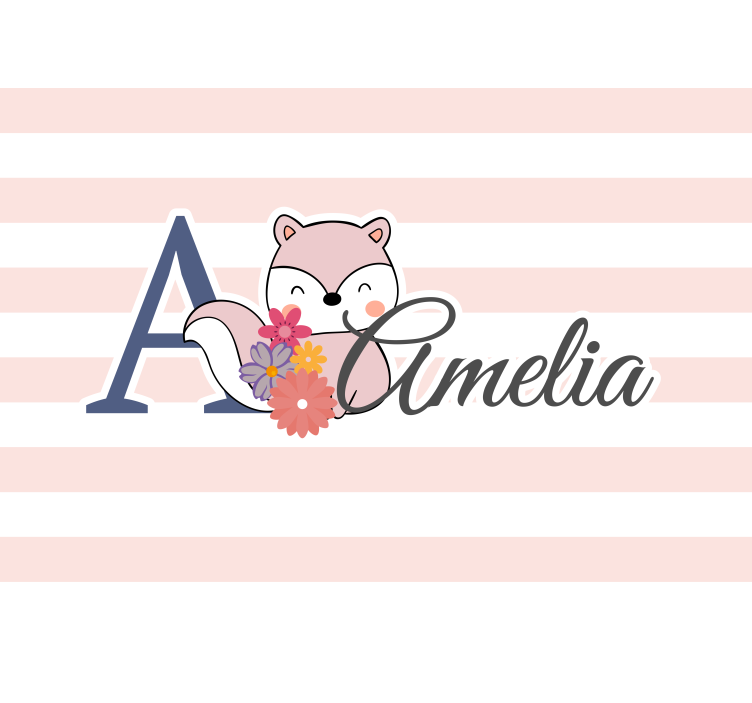 Fototapet pentru copii design cu vulpi adorabile - TenStickers