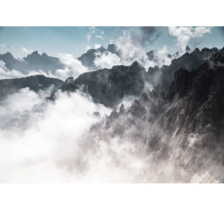 Muntele fototapet silueta vârfului majestic - TenStickers