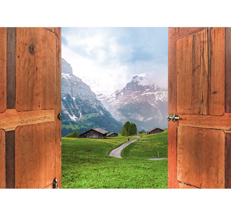 Fototapet peisaje deschidere spre munte - TenStickers