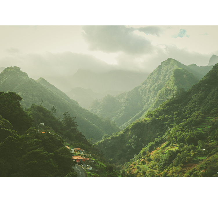 Fototapet peisaje peisajul văii montane - TenStickers