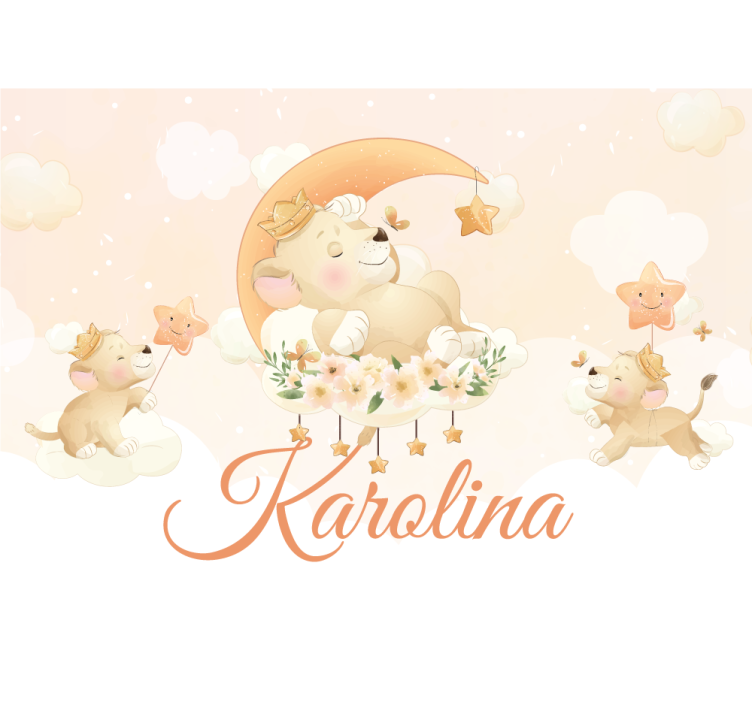 Fototapet animale scenă de vis cu lei - TenStickers